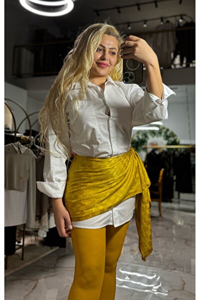 Maison MeDa Beyaz Gömlek elbise