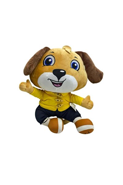 OEM Plush puppy, Happy Puppy, with coat, 30 cm, brown, 3 years