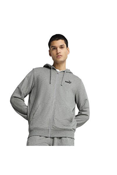 Puma Ess Full-Zip Erkek Gri Günlük Stil Sweatshirt 68258803