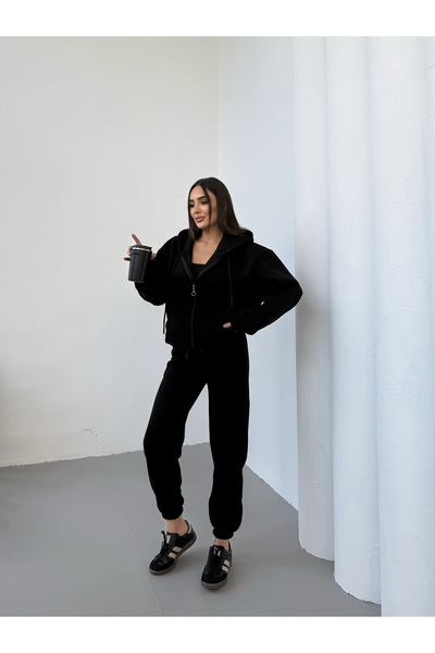 Rabi Shine Women's Oversize 3-Ply Sharded Tracksuit Set