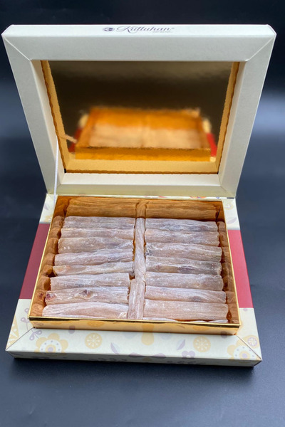 Kutluhan 250 جرام من حلوى اللوكوم التركية بالفستق والصمغ، 250 جرام