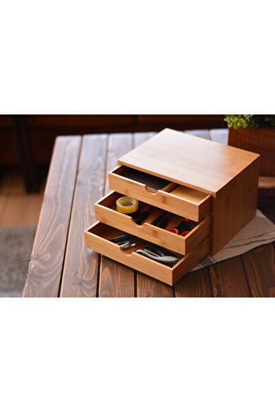 Bambum Bamboo Montana Desktop Organizer Drawers