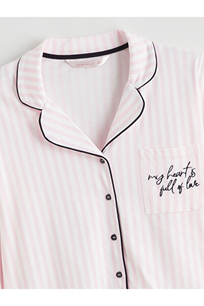 LC Waikiki İzr New Season Plus Size Embroidered Women's Pajama Set