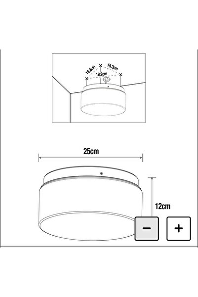 OEM Ceiling lamp, 2xE27, 12W, D20cm, IP44, white Style Refinement Ambiance Your Home