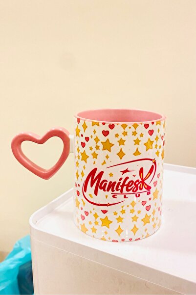 Namgo Manifest Dream Pink Heart Porcelain Mug Cup