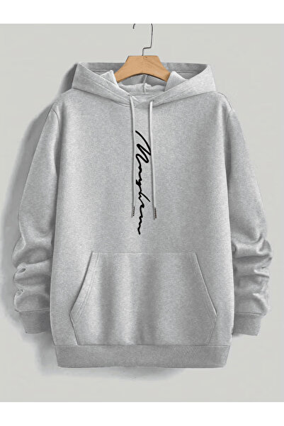 LAVİTTA هوديي مطبوع عليه حروف عمودية بتصميم بسيط