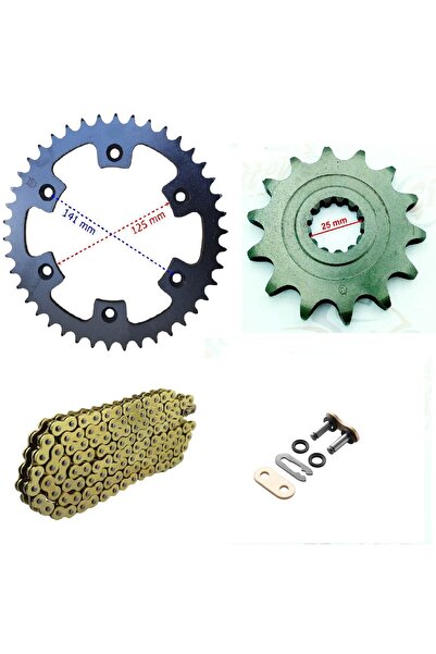 Genel Markalar 450 Sr Oringli Zincir Dişli Seti Gold Sarı Zincir Arasmoto