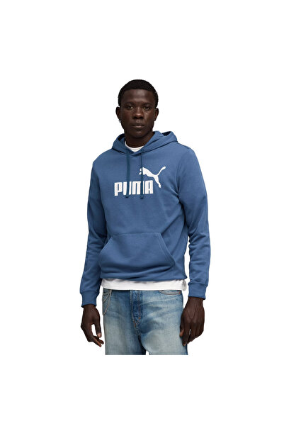 Puma Ess No. 1 Logo Erkek Mavi Günlük Stil Sweatshirt 68257380