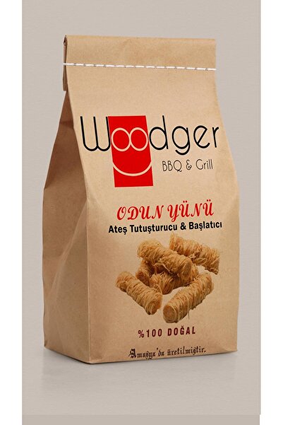 Woodger BBQ & Grill Odun Yünü - Mangal Ateş Tutuşturucu & Başlatıcı - Semaver...