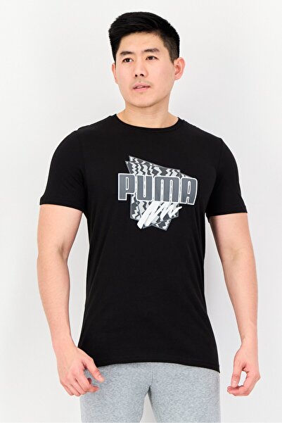 Puma Men Regular Fit Short Sleeve Outdoors T-Shirts, Black