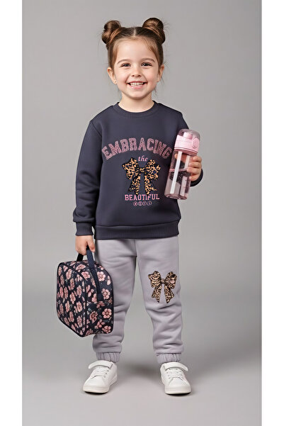 Beray Three-Ply Sharded Combed Cotton Sweatshirt Children's Set