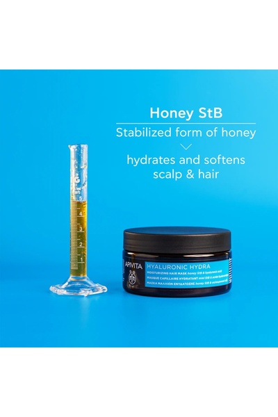 Apivita Hyaluronic Hydra moisturizing hair mask, with hyaluronic acid and honey, 200ml