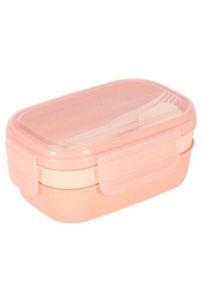 WTO 3-layer food box, WTO®, 1900ml, with utensils, BPA-free, 8 compartments, 22 x 15 x 10 cm