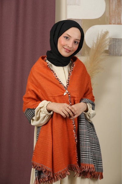 mim eşarp Şal de umăr în carouri cu două feţe