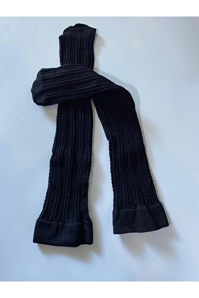 DÜVEN 3-Piece Knitted Embossed Knitwear 200 Denim Knitted Patterned Winter Colorful Knee-Length Trouser Socks (3 Socks)