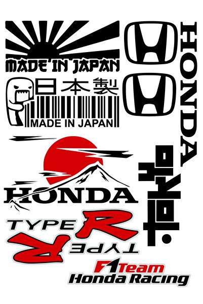YGNPLUS HONDA STİCKER SET ARAÇ - OTOMOBİL - MOTORSİKLET - BİSİKLET AKSESUAR -...