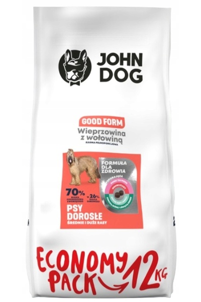 Other Hrană uscată JOHN DOG pentru câini de rase medii și mari, PORC ȘI VITĂ,...