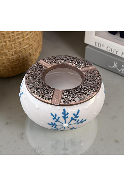 İlbay Çini Takı Blue Snowflake Poyraz Ashtray