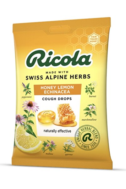 Ricola Made With Swiss Alpine Herbs Honey Lemon Echınacea Chough Pastil 19 Adet