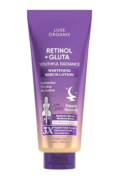 LUXE ORGANIX Retinol + Gluta Youthful Radiance Whitening Serum Lotion 350 ml