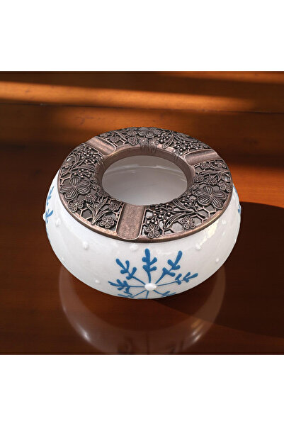 İlbay Çini Takı Blue Snowflake Poyraz Ashtray
