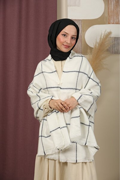 mim eşarp Double-Sided Striped Winter Shoulder Shawl