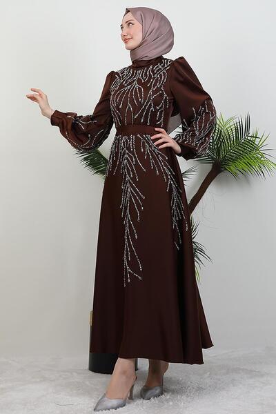 zoezoe Taşlı Abiye Acı Kahve