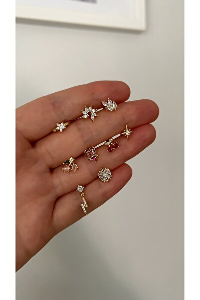SU PERİSİ TAKI BİJUTERİ Cerrahi Çelik Gold Damla Taşlı Piercing ,Tragus,Helix