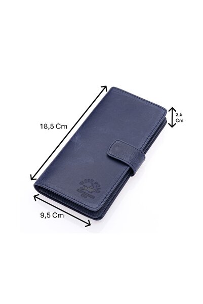 Westpolo Hakiki Eskitme Deri Kağıt Para, Bol Kart ve Telefon Bölmeli Unisex U...