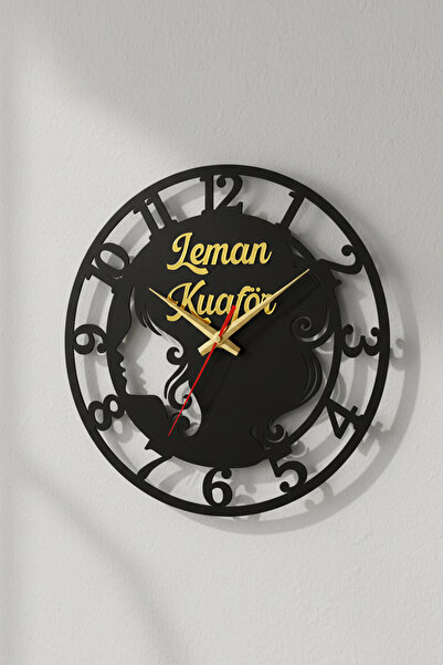 AHŞAP HEDİYENİZ Women's Hairdresser Beauty Salon Wall Clock