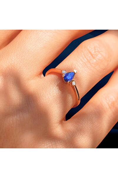 Pırlandia 0,40 Karat Pırlanta Safir Yüzük