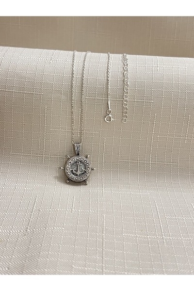 ED CAESAR CEVŞEN ÇAPA DETAY 925 AYAR GÜMÜŞ KOLYE