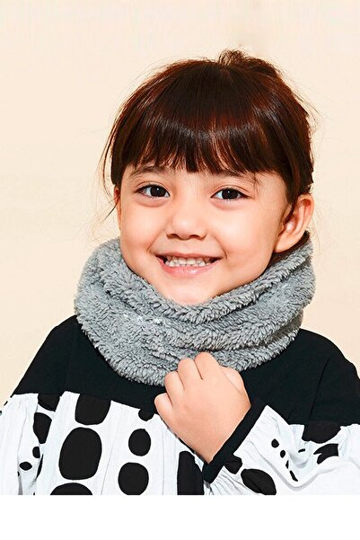 Leiste Stole Children's Plush Neck Collar Scarf Kaşkol Windproof Welsoft Neck Collar Shawl