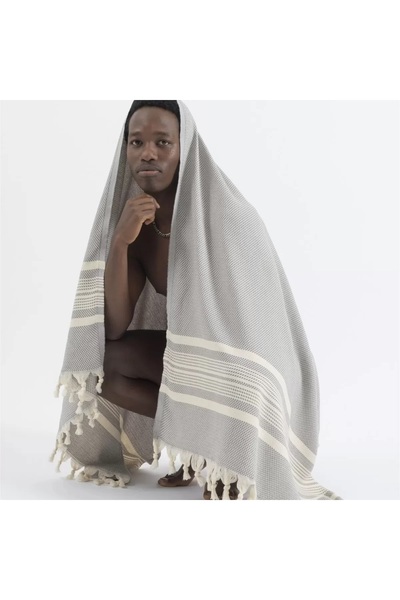 ASPA 100% Cotton Straw Weave Peshtemal 100X180 cm Beach, Bath, Hammam, Sports and Travel Towel