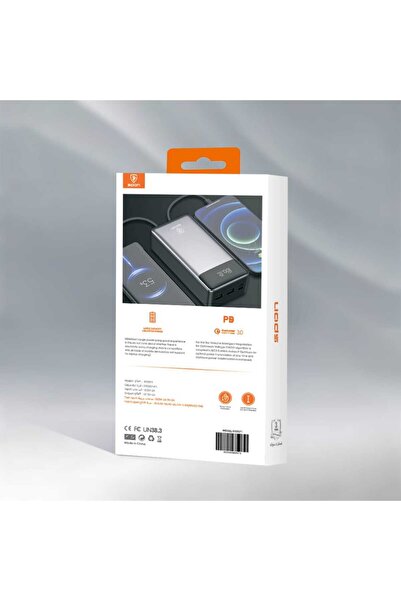 Gerenic 30000mAh Power Bank with Built-in iPhone and Type-C Cable