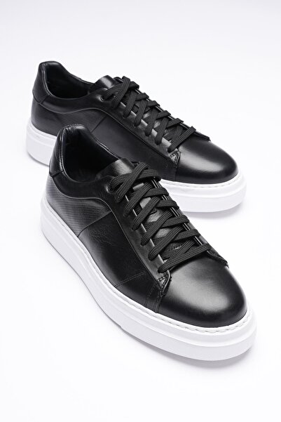 Mubiano Tenis pentru bărbați din piele naturală, negru, Maver