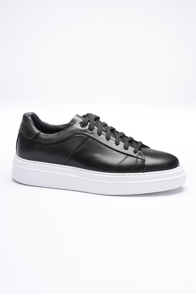 Mubiano Men's Genuine Leather Sneaker Black Maver