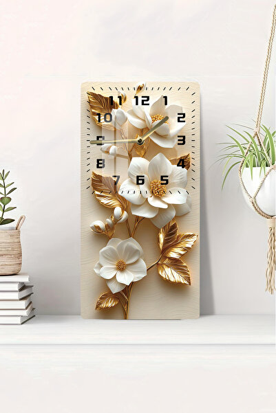 kutuTR Şık & Zarif Temperli Cam Tablo Saat – 30x60 cm UV Baskı – CUSD021