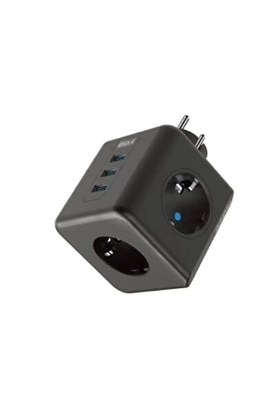 Epilons Thermal Current Protected Heat Resistant 3-Port Wall Type Socket 3X USB 1X Type-C