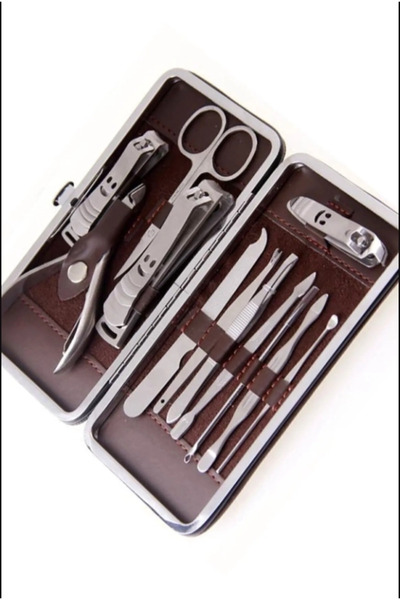 Marsilyan Ieg. ™   12-piece manicure set with leather case