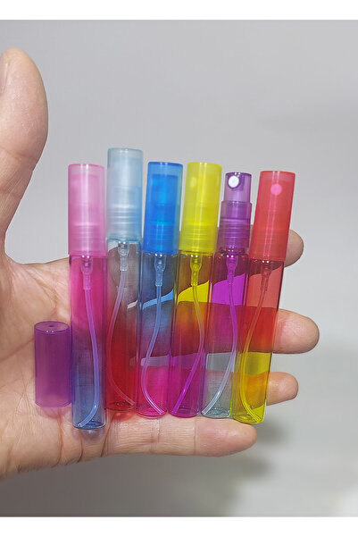 Durucam 3 Adet Parfüm Şişesi, Kolonya Şişesi Boş Fısfıs Sprey Şişe Genel Bakım Sprey 8 ml çevirmeli renkli