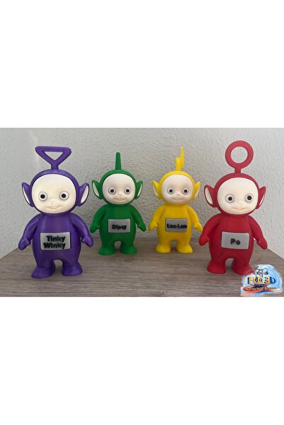 Fud3D Teletabiler 4'lü Oyuncak Figür Seti 17cm - Tinky Winky, Dipsy, Laa-Laa, Po