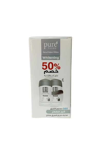 PURE BEAUTY بيور بيوتي مزيل عرق ستيك 50 جرام المفتح المقاوم للتعرق غير معطر ك...