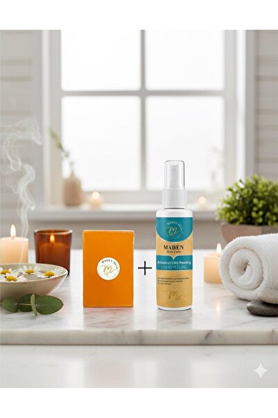 m maben skin care Doğal Kojik Asitli Cilt Sabunu 100gr + Arındırıcı Likit Yüz...