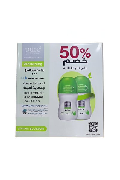 PURE BEAUTY بيور بيوتي مزيل عرق رول 60 مل المفتح المقاوم للتعرق زهر الربيع كت...