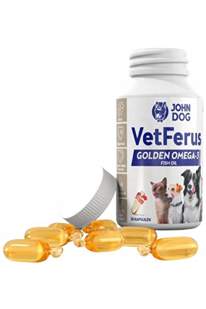 Other Ulei de pește VETFERUS GOLDEN OMEGA-3 ACID PENTRU CÂINI ȘI PISICI John Dog 30 capsule.