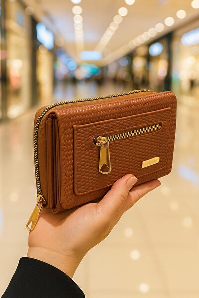 Newish Polo ЗИПОВАН ПОРТМОНЕ С МОТИВИ ВЕГАНСКА ИЗКУСТВЕНА КОЖА - СРЕДЕН РАЗМЕР