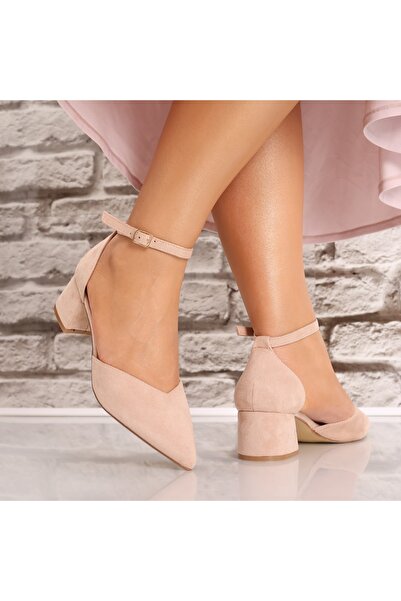 Botinelli Women's Beige Suede Heeled Shoes Jaina, 37