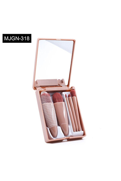 Twin Store Mirrored Makeup Brush Set