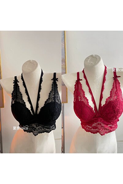 Giraffe بلوزة قصيرة بحمالات رفيعة من الدانتيل، زي قوطي